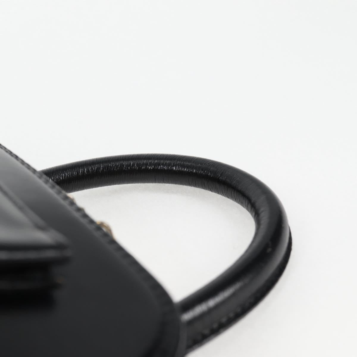 Gianni Versace Backpack Enamel Black Gold Auth bs26902