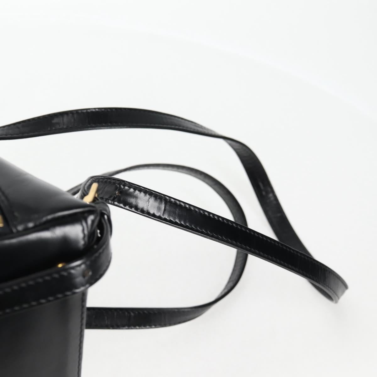 Gianni Versace Backpack Enamel Black Gold Auth bs26902