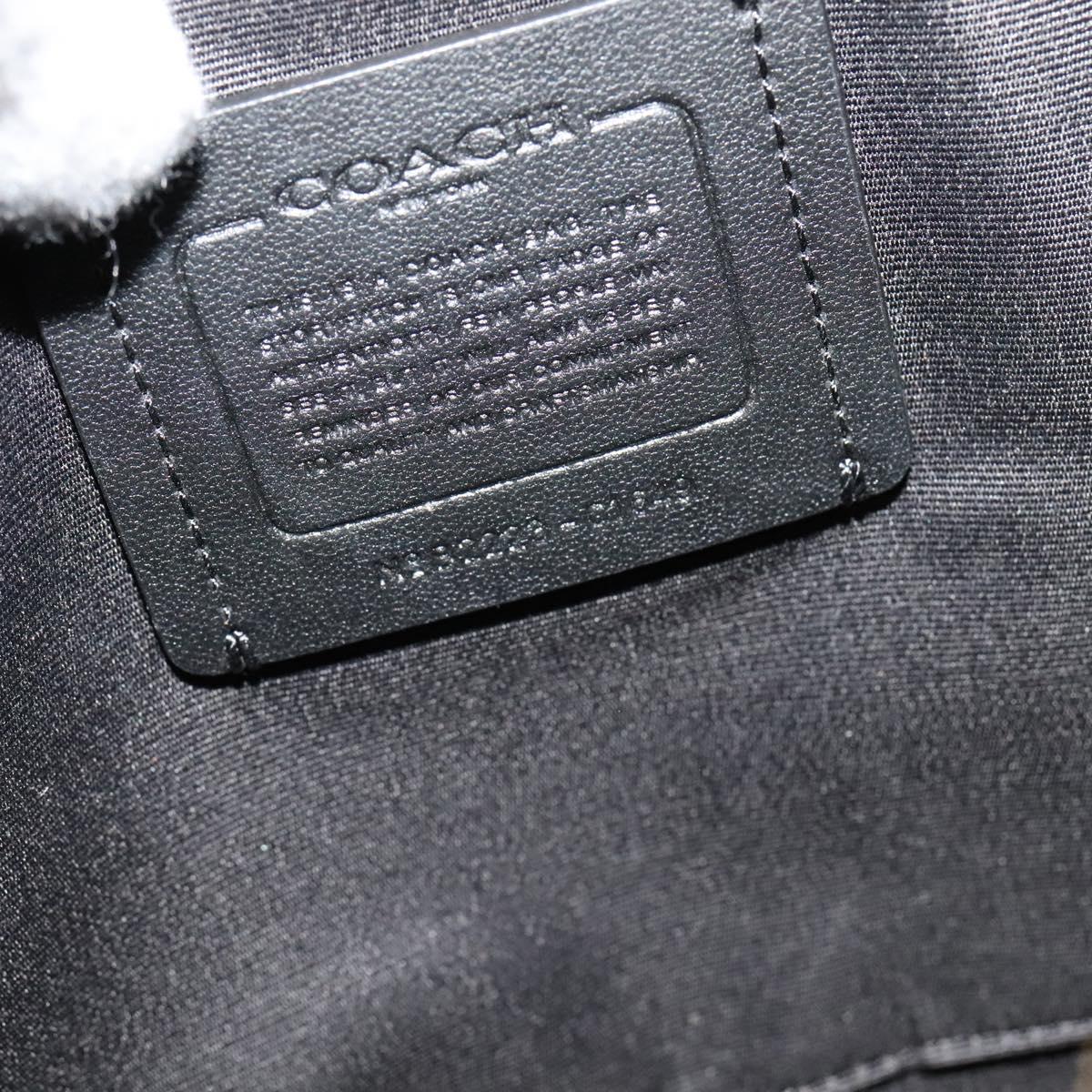 Coach Signature Shoulder Bag PVC Beige Gold Auth bs26966