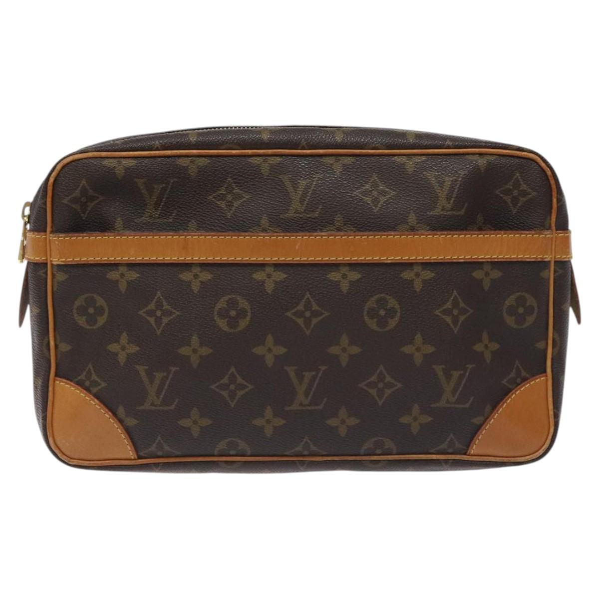 LOUIS VUITTON Monogram Compiegne 28 Clutch Bag M51845 LV Auth bs26976