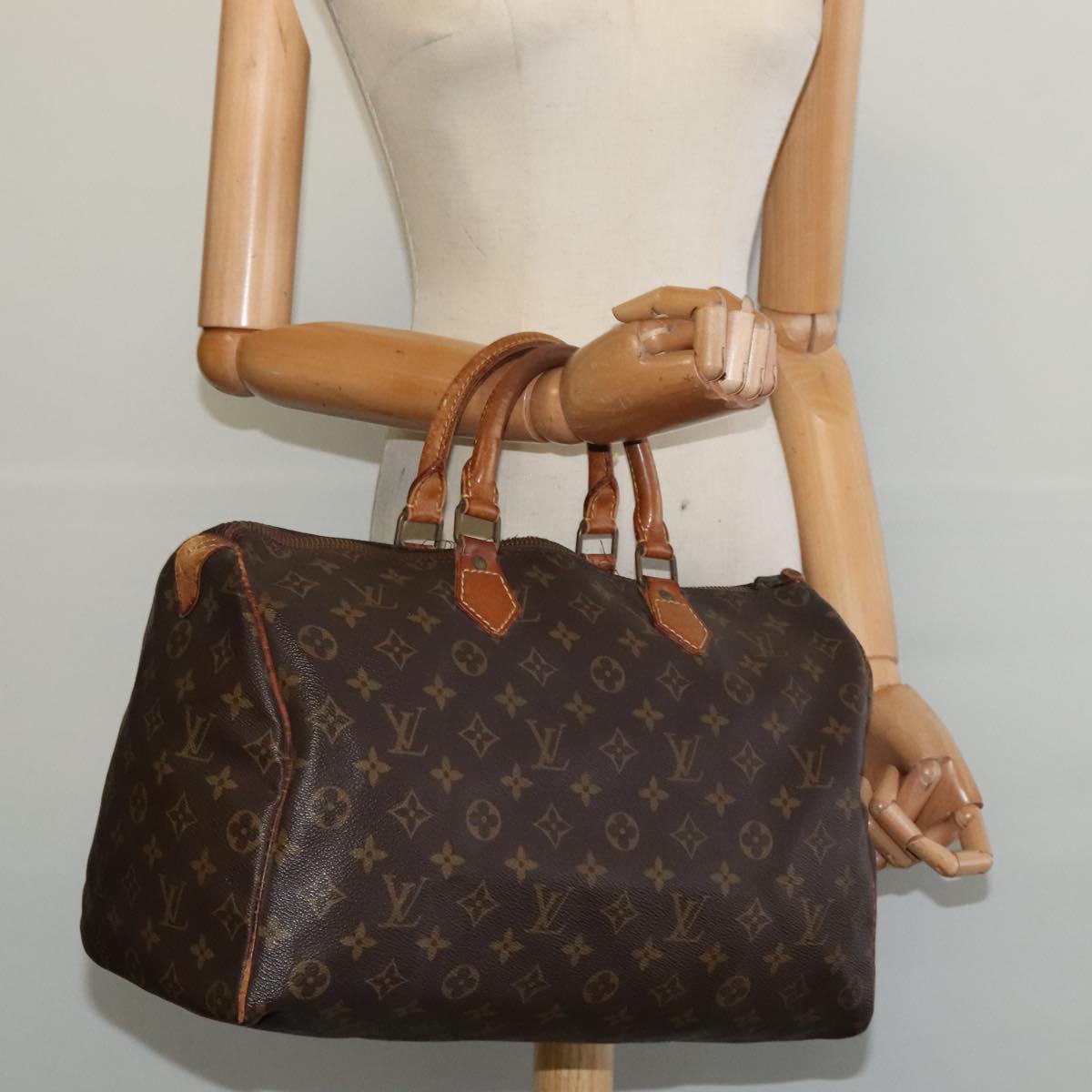 LOUIS VUITTON Monogram Speedy 35 Hand Bag M41524 LV Auth bs26997