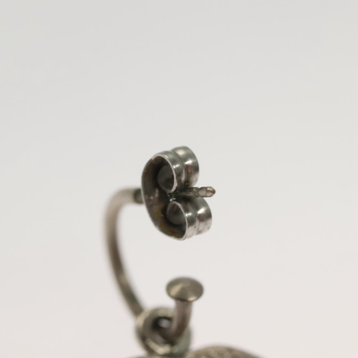 CHANEL Pierce Metal Silver CC Auth bs27017