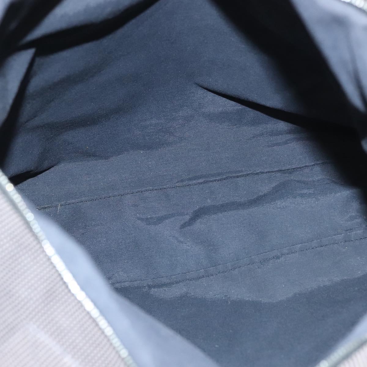 HERMES Her Line Kabas Tote Bag Canvas Gray Silver Auth bs27028