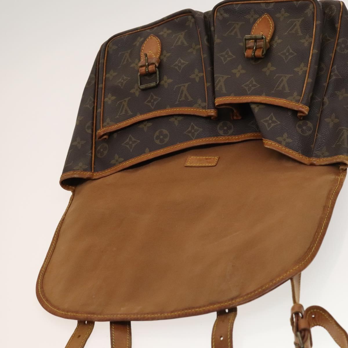 LOUIS VUITTON Monogram Gibeciere GM Shoulder Bag M42246 LV Auth bs27042