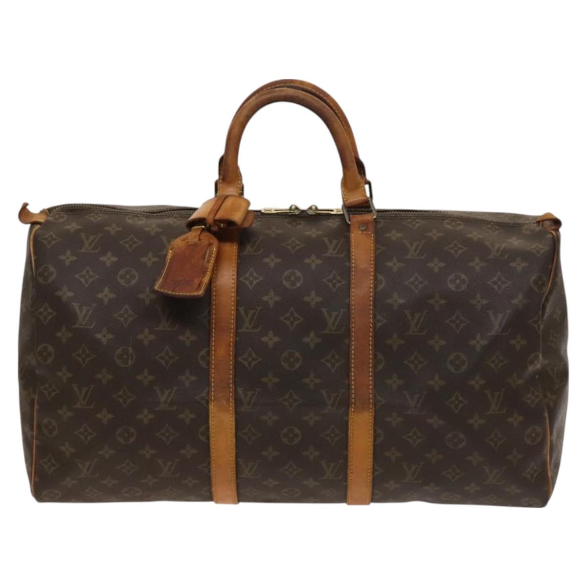 LOUIS VUITTON Monogram Keepall 50 Boston Bag M41426 LV Auth bs27044
