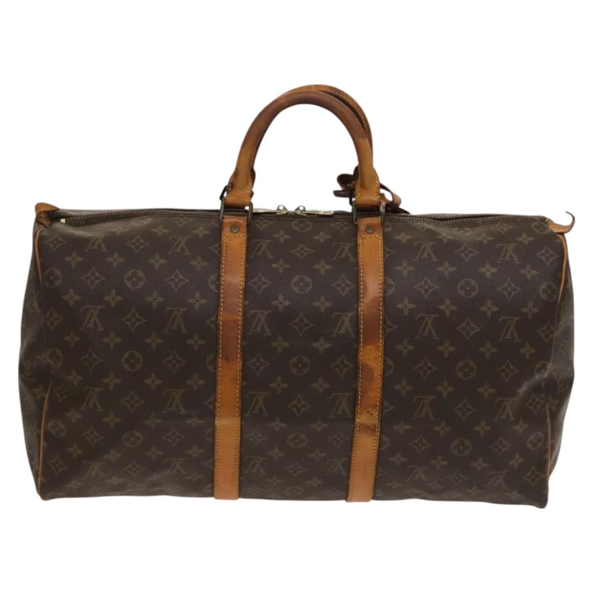LOUIS VUITTON Monogram Keepall 50 Boston Bag M41426 LV Auth bs27044