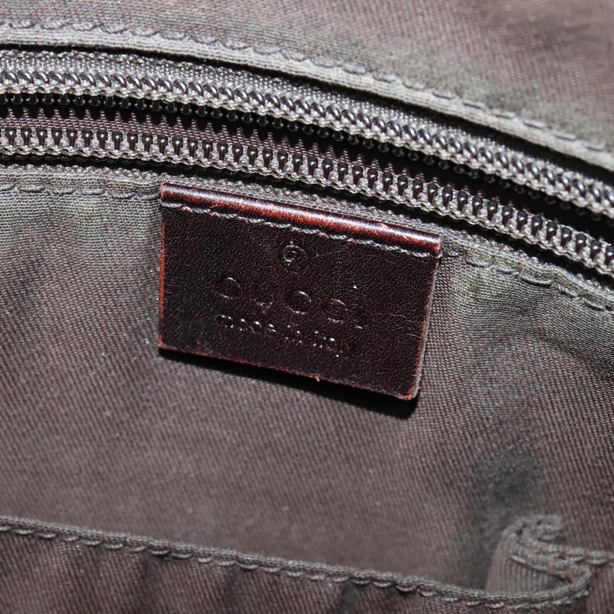 GUCCI Shoulder Bag Leather Brown Gold 223665 Auth bs27067