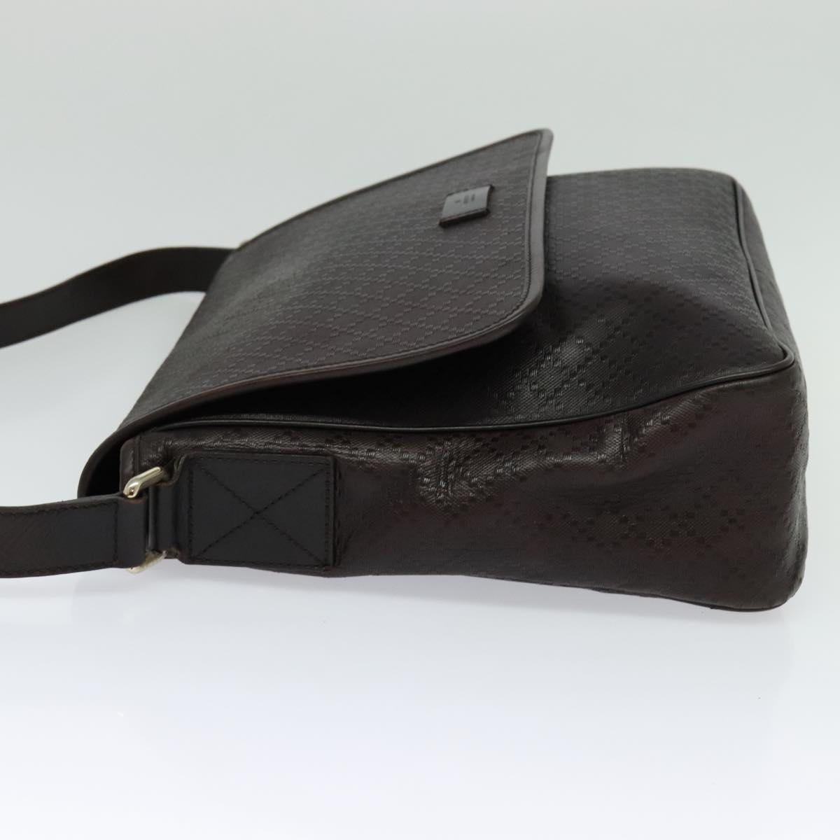 GUCCI Shoulder Bag Leather Brown Gold 223665 Auth bs27067