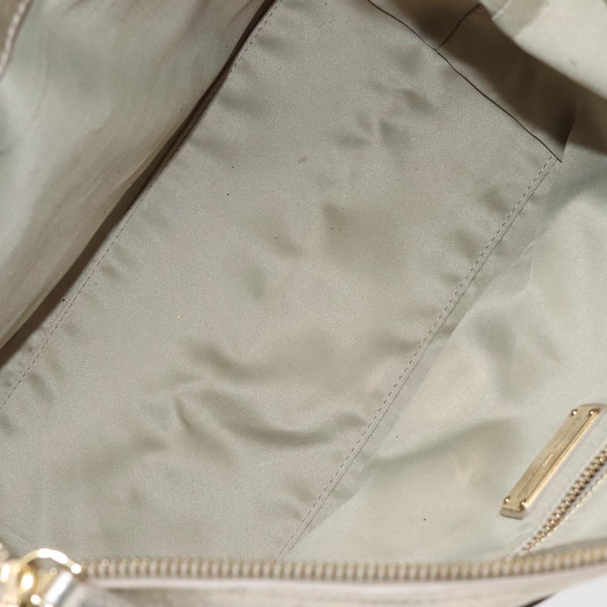 Salvatore Ferragamo Hand Bag Leather Champagne Gold Gold Auth bs27089