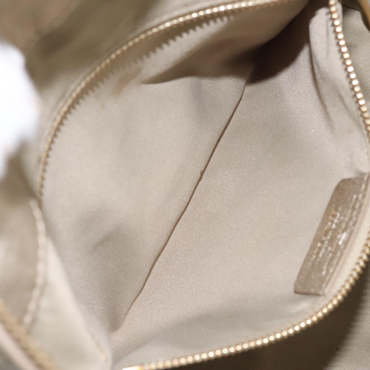 Salvatore Ferragamo Hand Bag Leather Champagne Gold Gold Auth bs27089