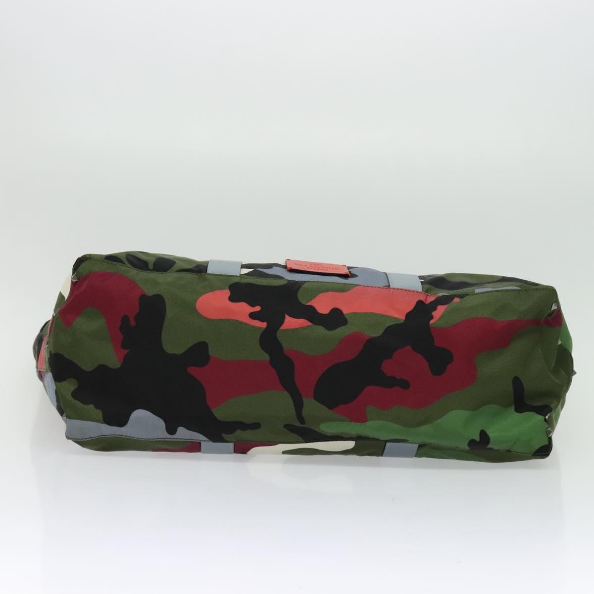 VALENTINO Camouflage Tote Bag Nylon Green Auth bs27104