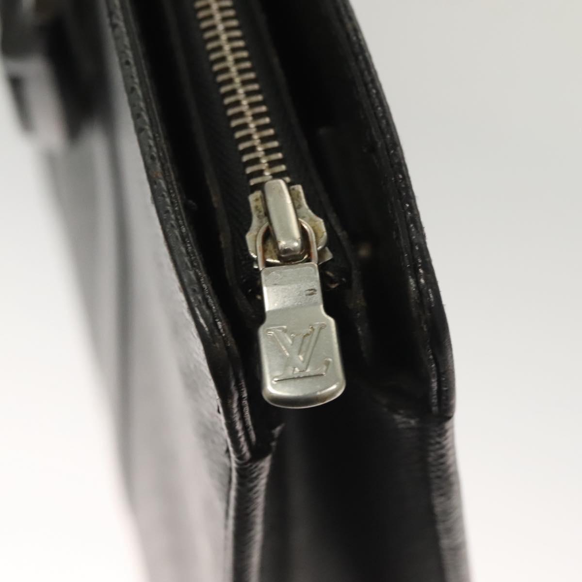 LOUIS VUITTON Taiga Porte Documents Rozan Bag Ardoise M30052 LV Auth bs27110