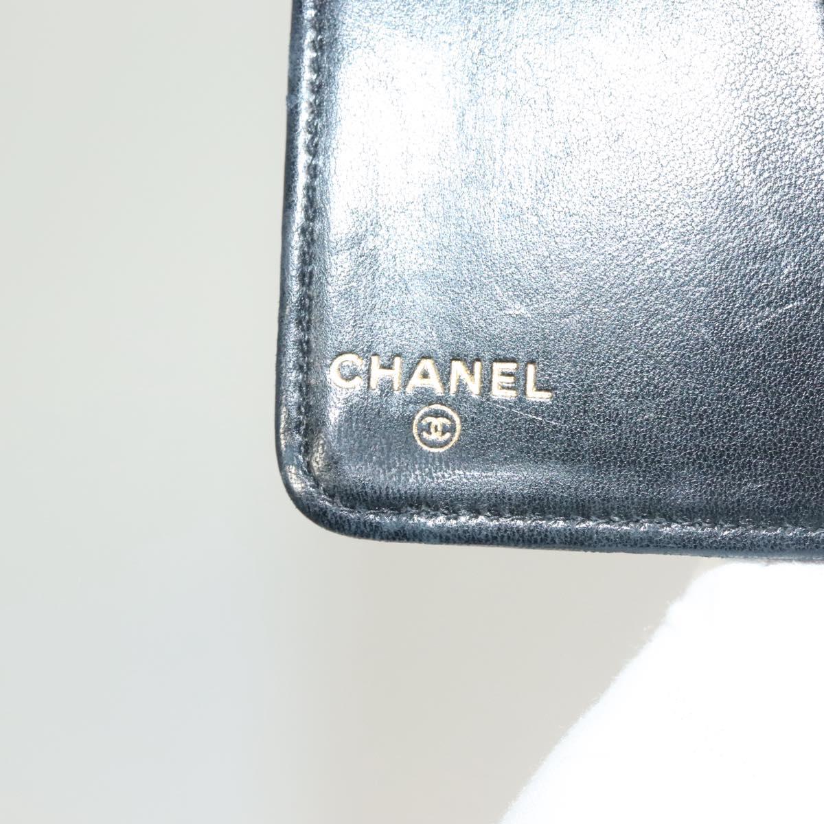 CHANEL Agenda Day Planner Cover Enamel Black CC Auth bs27152
