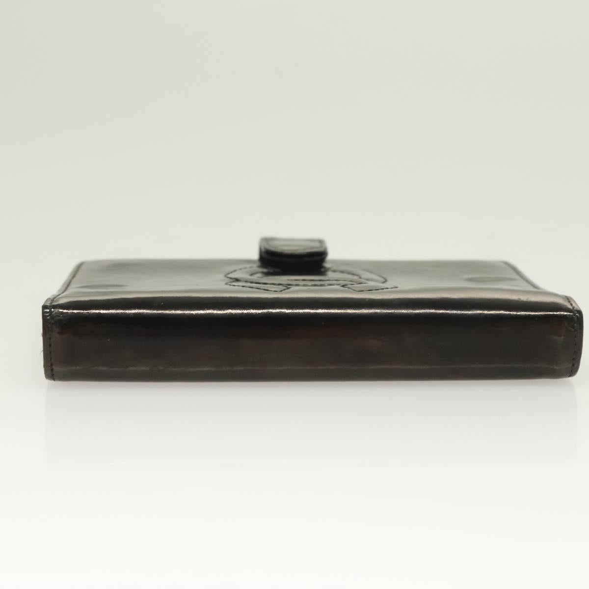 CHANEL Agenda Day Planner Cover Enamel Black CC Auth bs27152
