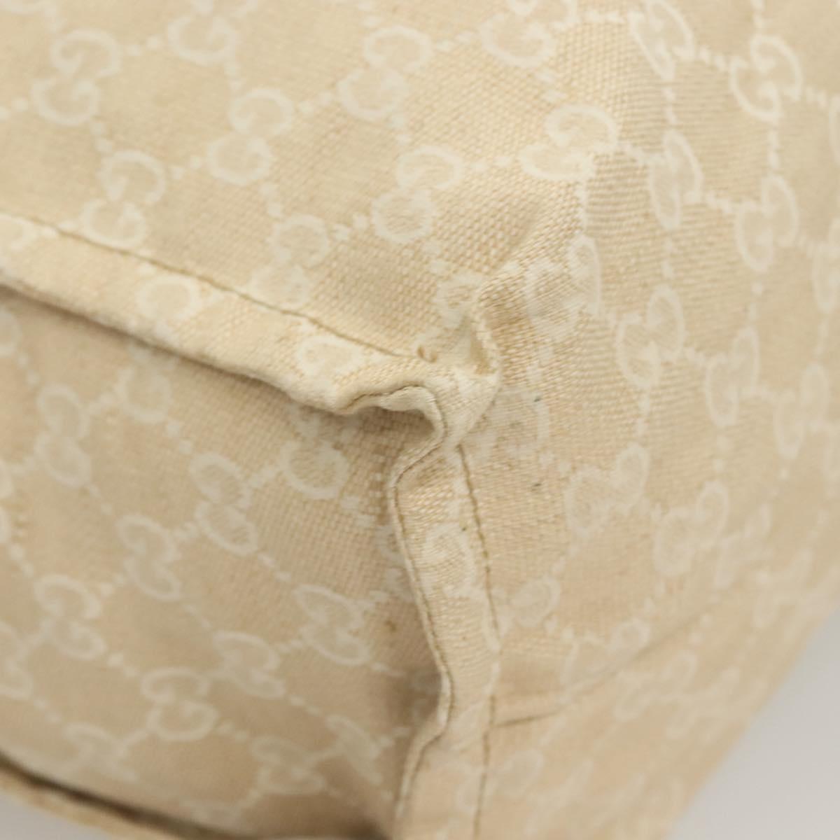 GUCCI GG Canvas Museum Hand Bag Beige 283411 Auth bs27162