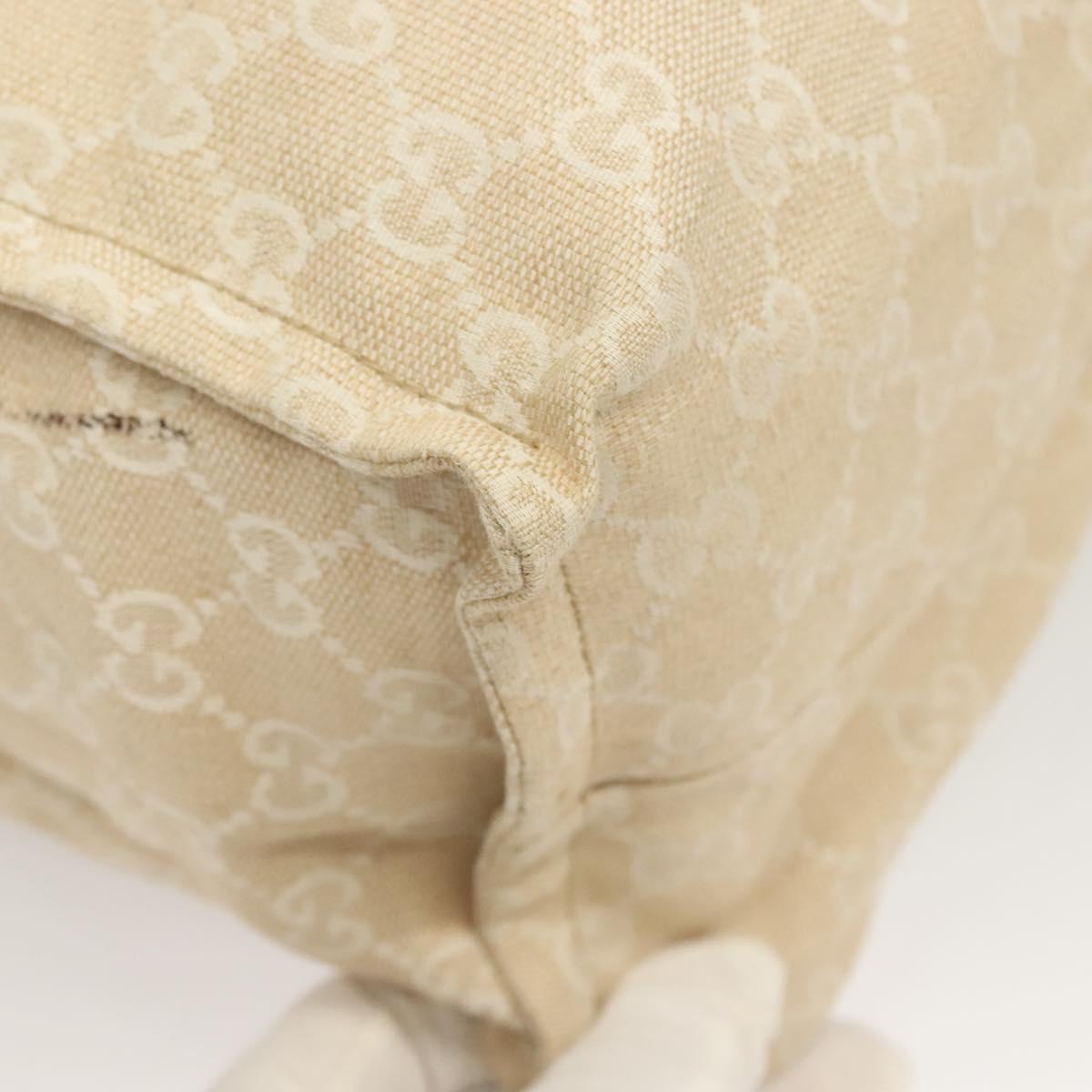 GUCCI GG Canvas Museum Hand Bag Beige 283411 Auth bs27162