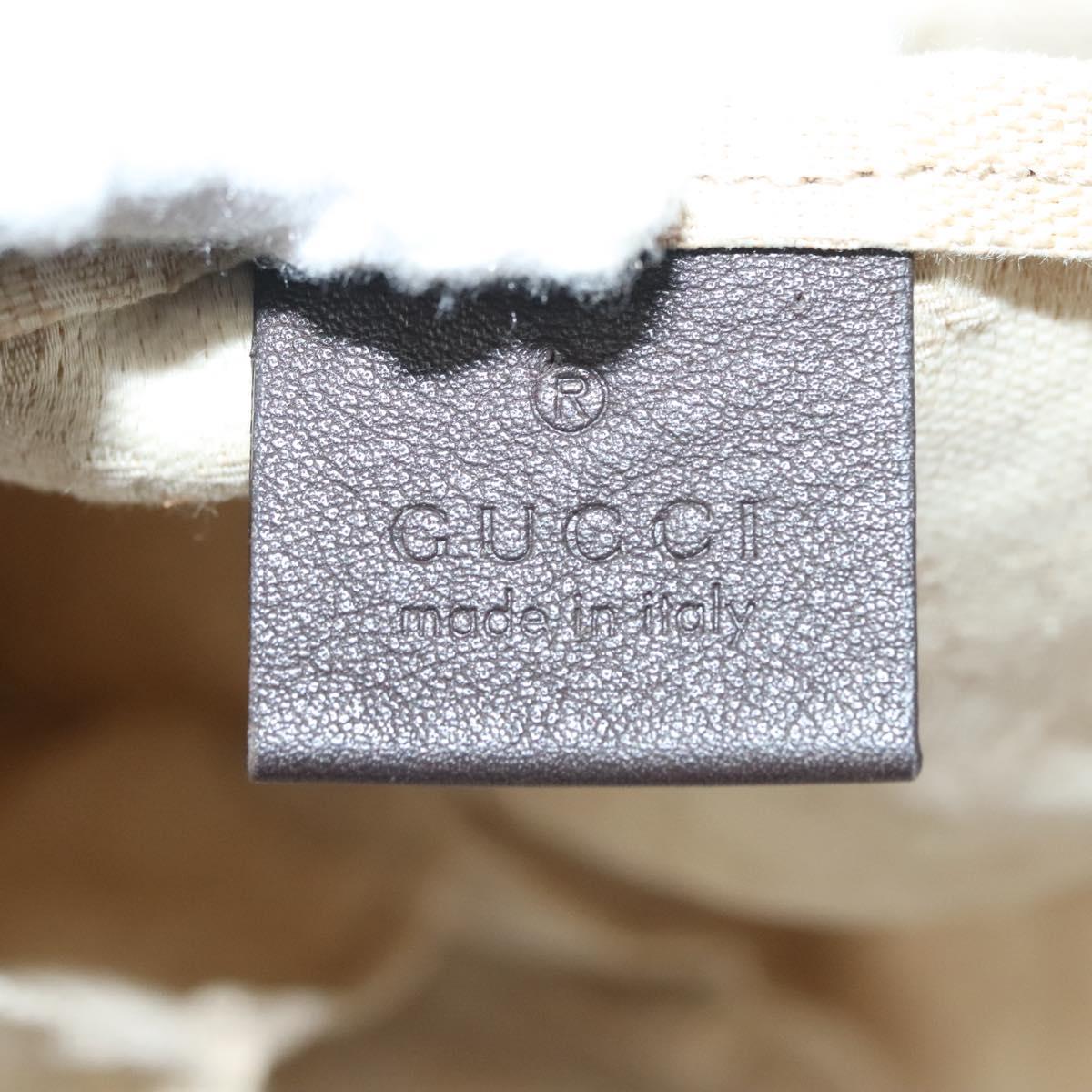 GUCCI GG Canvas Museum Hand Bag Beige 283411 Auth bs27162