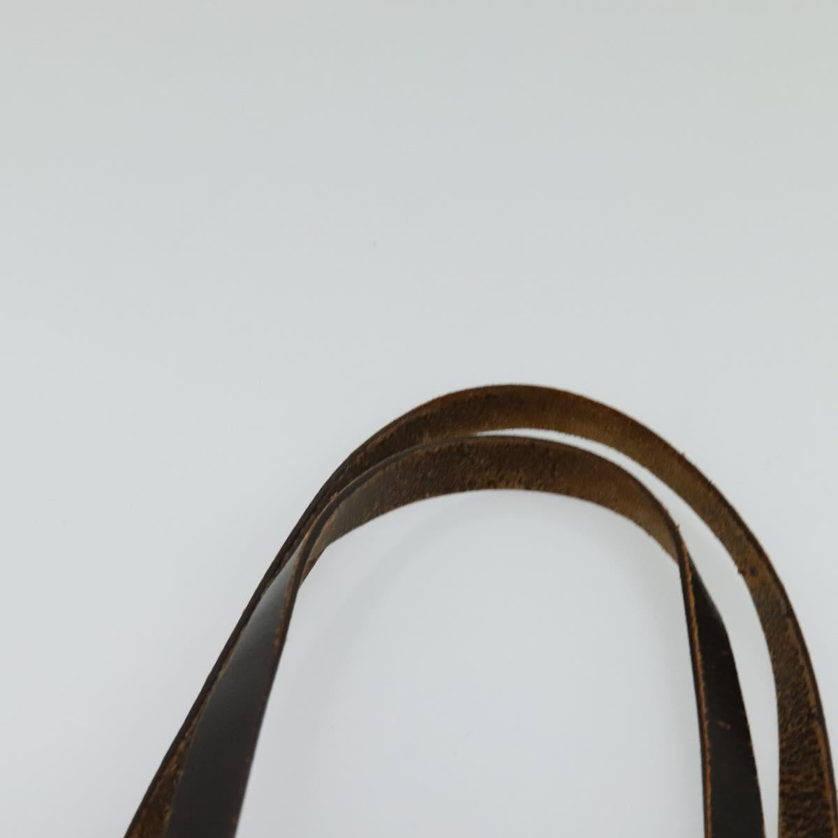 FENDI Zucca Canvas Tote Bag Nylon Brown Black Auth bs27180