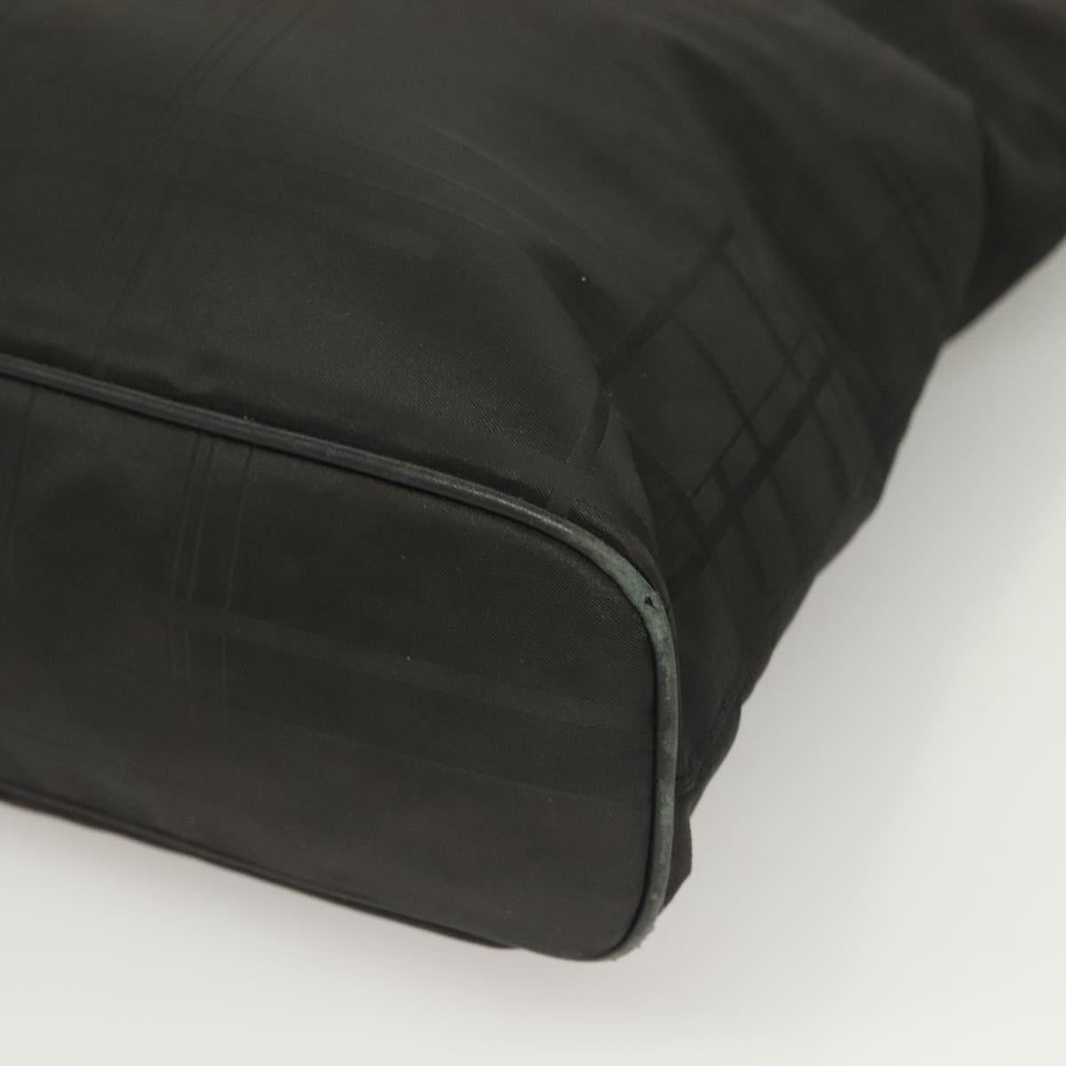 Salvatore Ferragamo Shoulder Bag Nylon Black Silver Auth bs27182