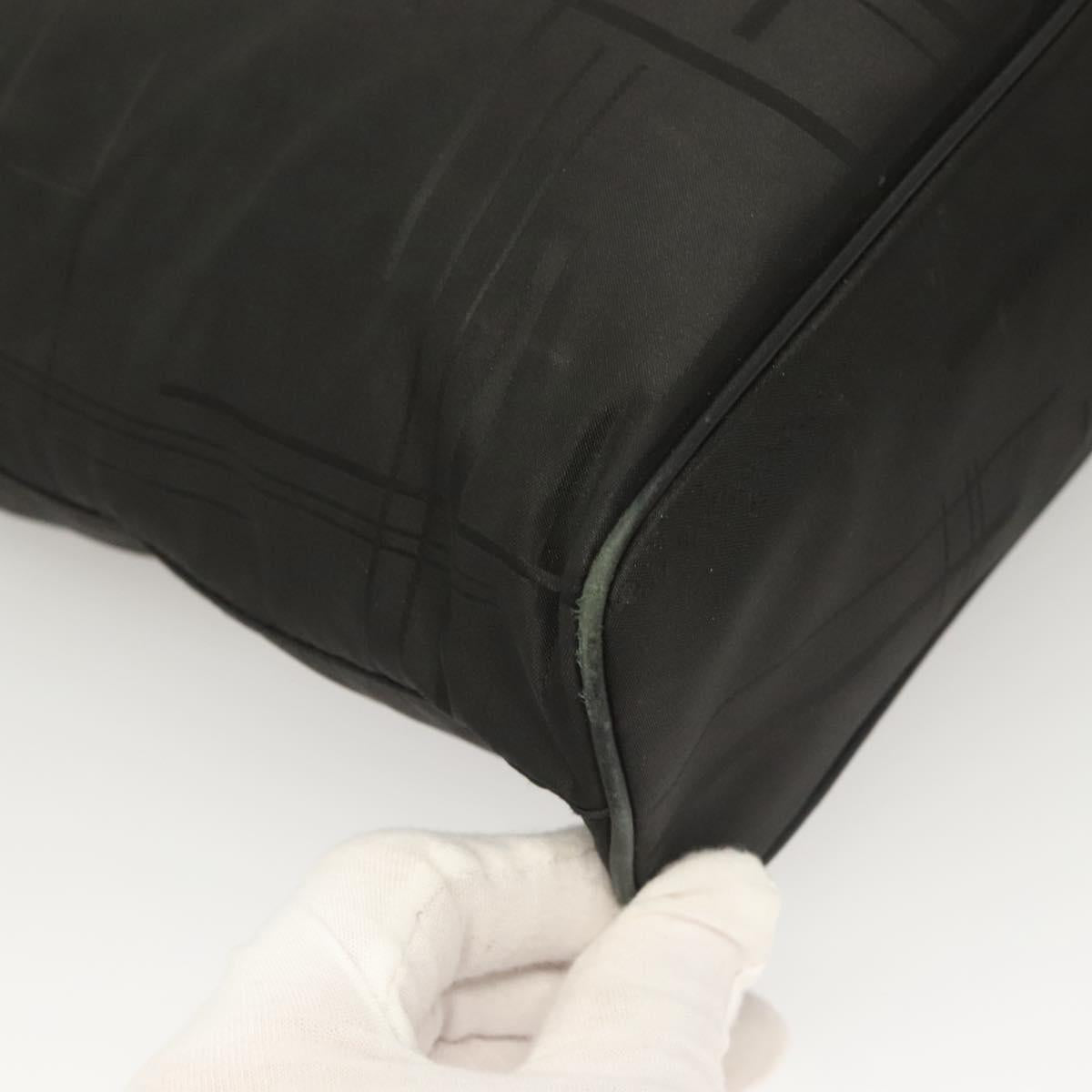 Salvatore Ferragamo Shoulder Bag Nylon Black Silver Auth bs27182