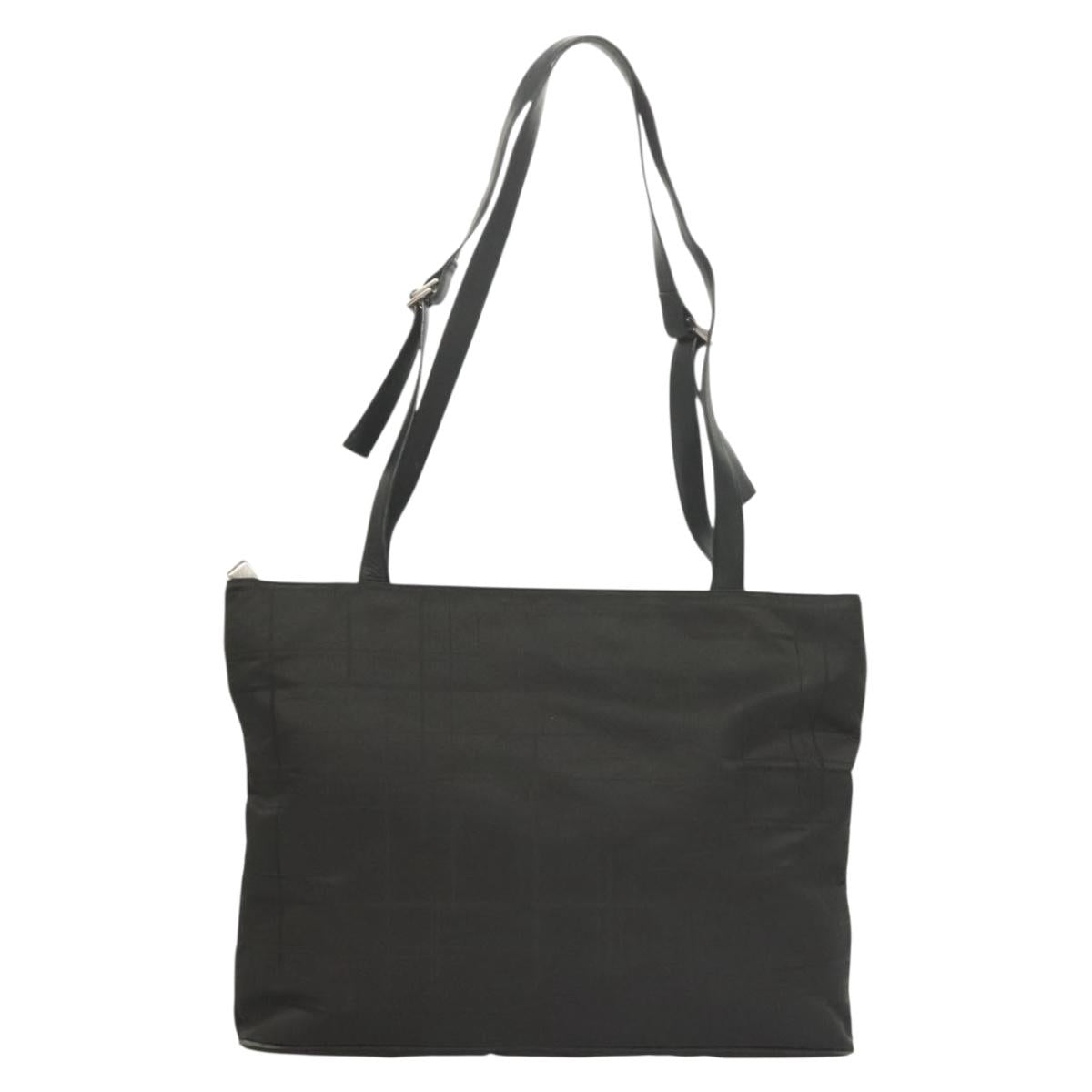 Salvatore Ferragamo Shoulder Bag Nylon Black Silver Auth bs27182