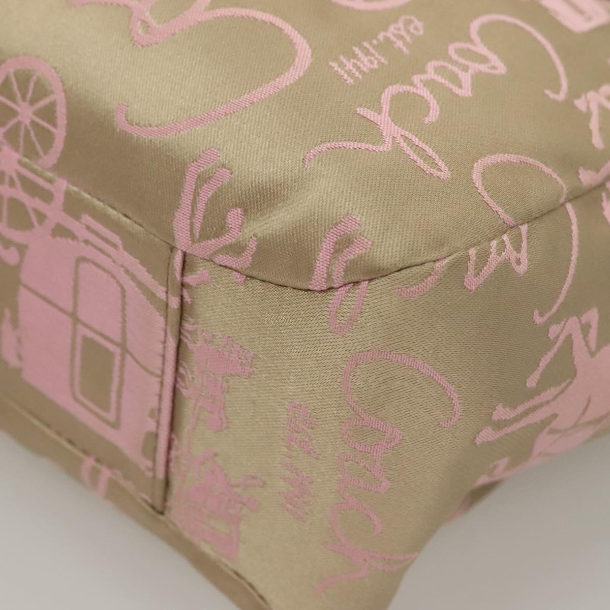 Coach Tote Bag Nylon Pink Silver Auth bs27221