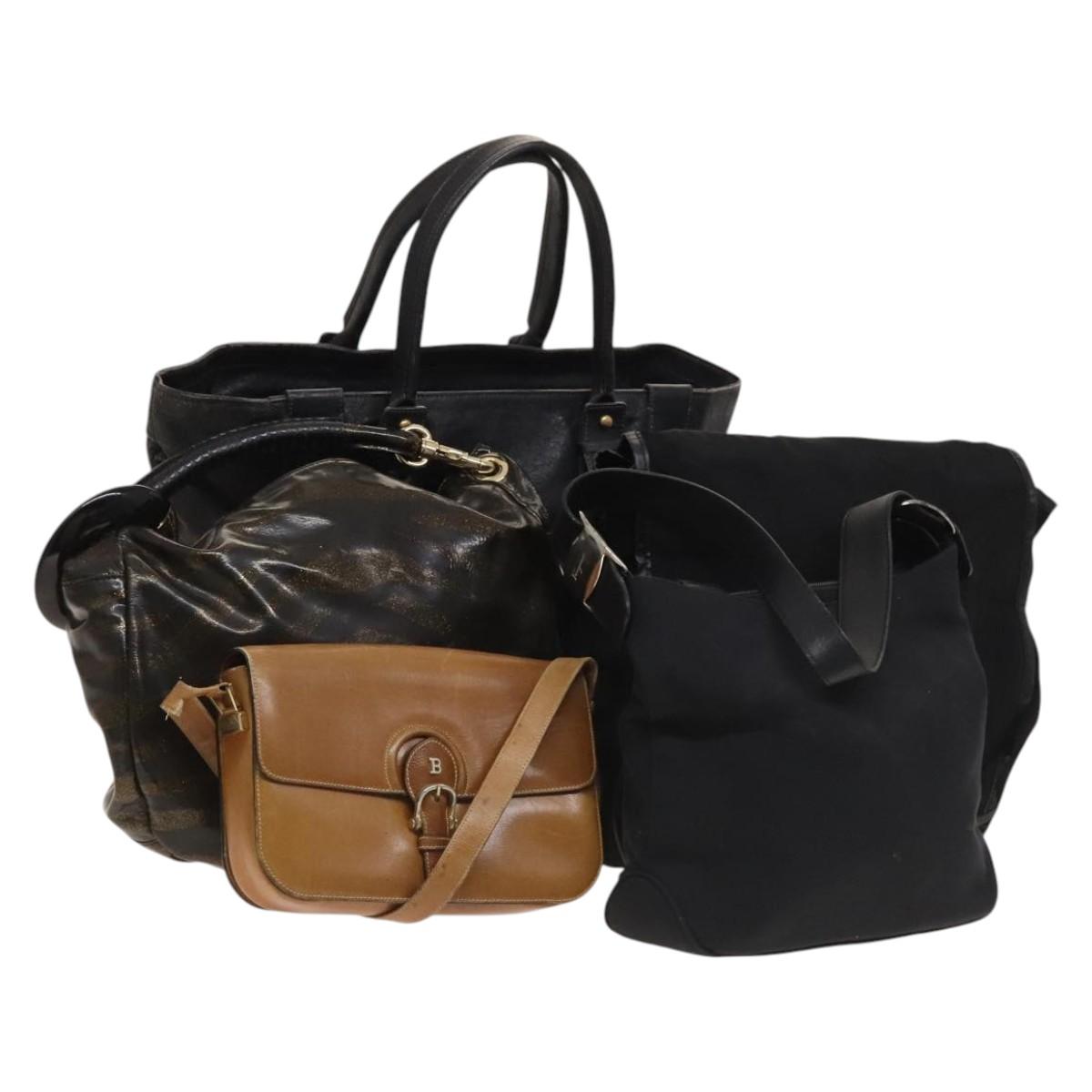 BALLY Chloe Salvatore Ferragamo Jimmy Choo Bag Leather Nylon 5 Set Auth bs27230