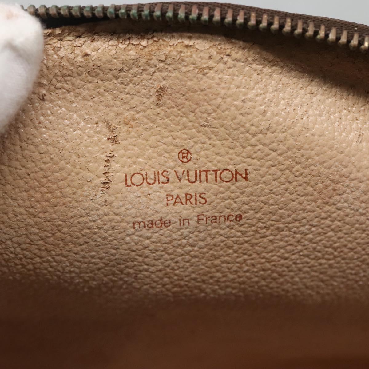 LOUIS VUITTON Monogram Trousse Demi Ronde Cosmetic Pouch M47520 LV Auth bs27251