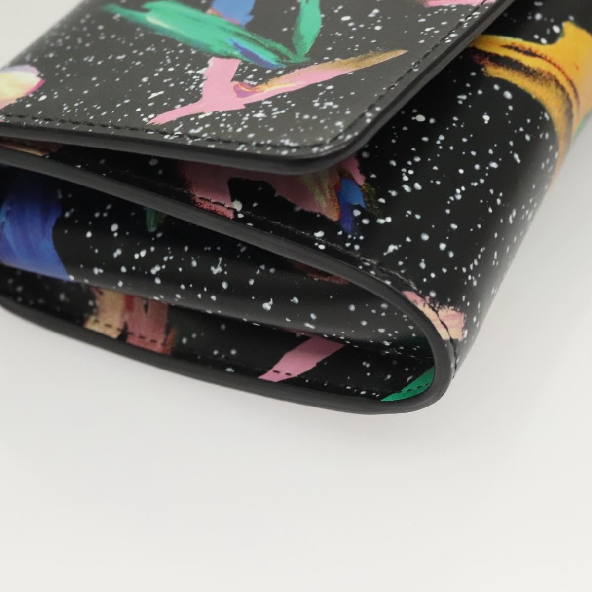 LOUIS VUITTON Splash Print Portefeuille Chain Wallet Black M67695 Auth bs27258M