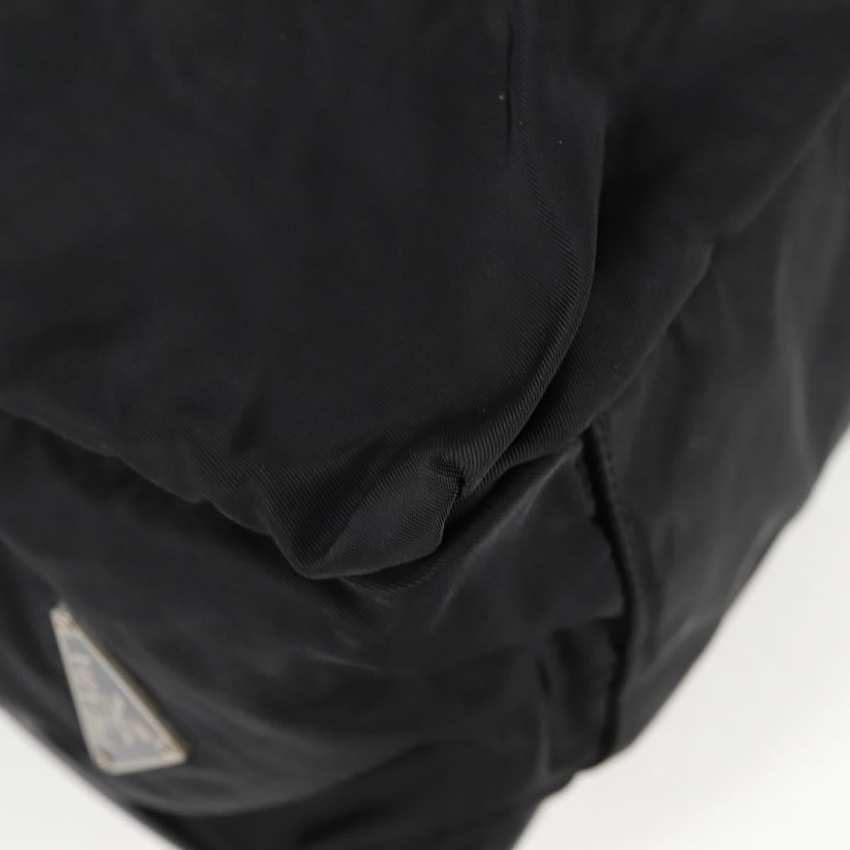 PRADA Shoulder Bag Nylon Black Silver Auth bs27299