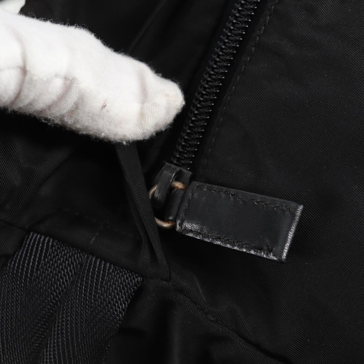 PRADA Shoulder Bag Nylon Black Silver Auth bs27299