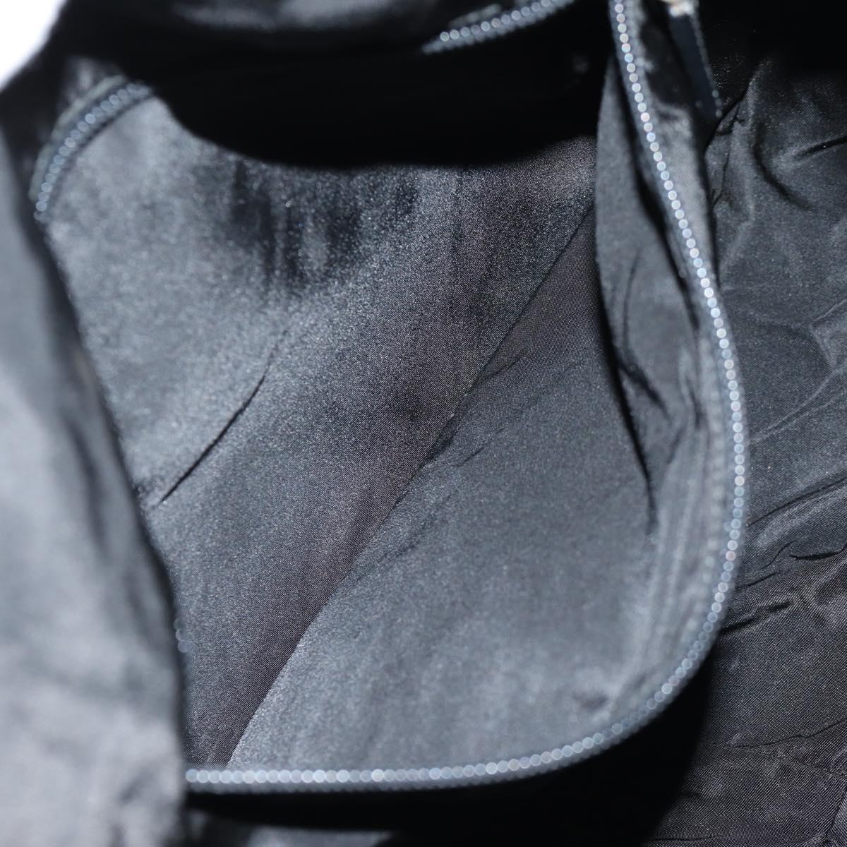 PRADA Shoulder Bag Nylon Black Silver Auth bs27299