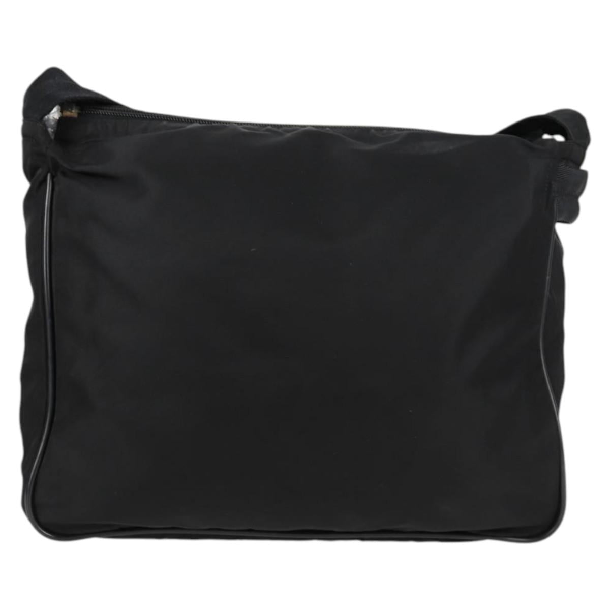 PRADA Shoulder Bag Nylon Black Silver Auth bs27299