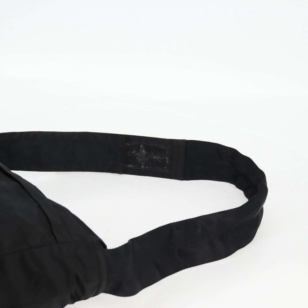 PRADA Shoulder Bag Nylon Black Silver Auth bs27299
