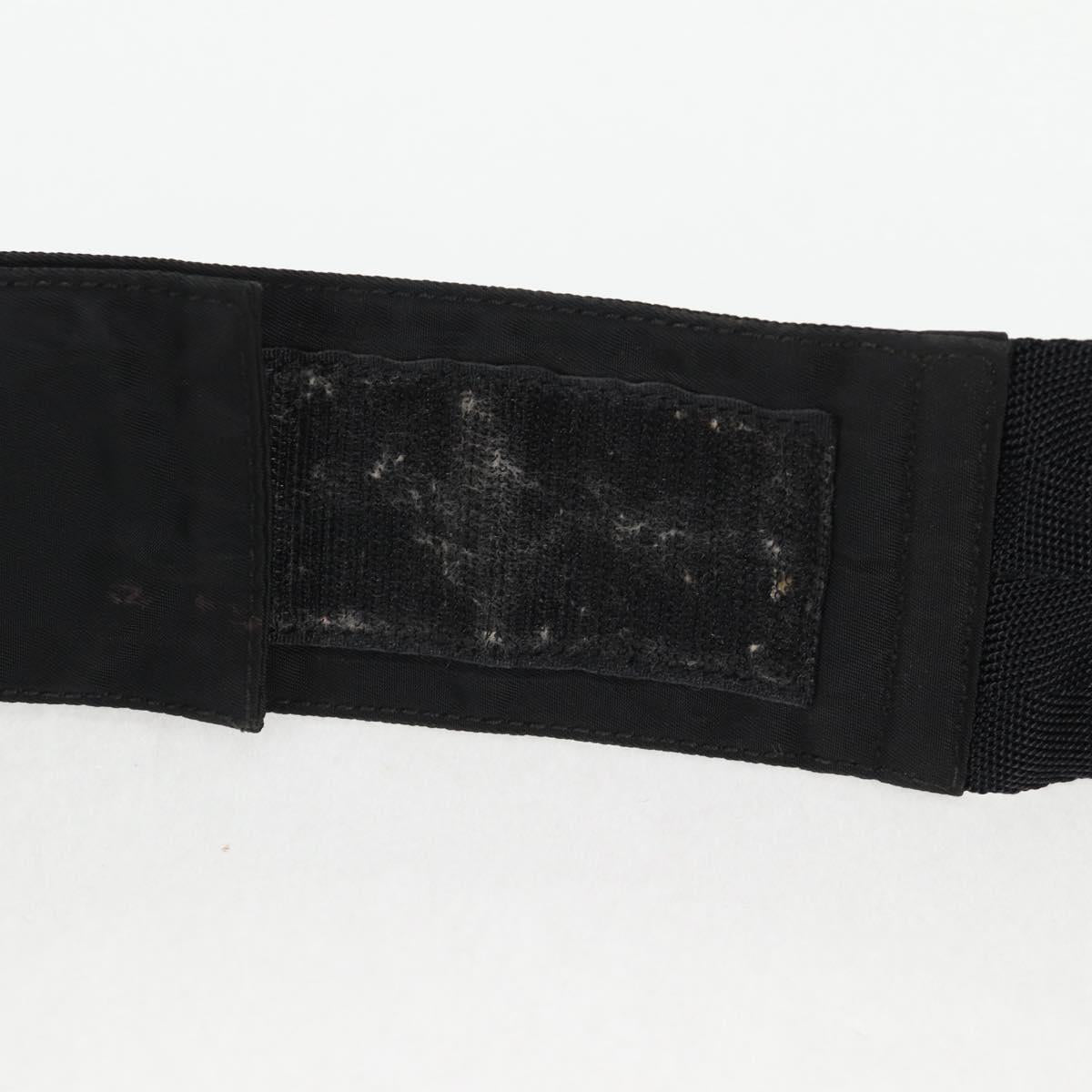 PRADA Shoulder Bag Nylon Black Silver Auth bs27299