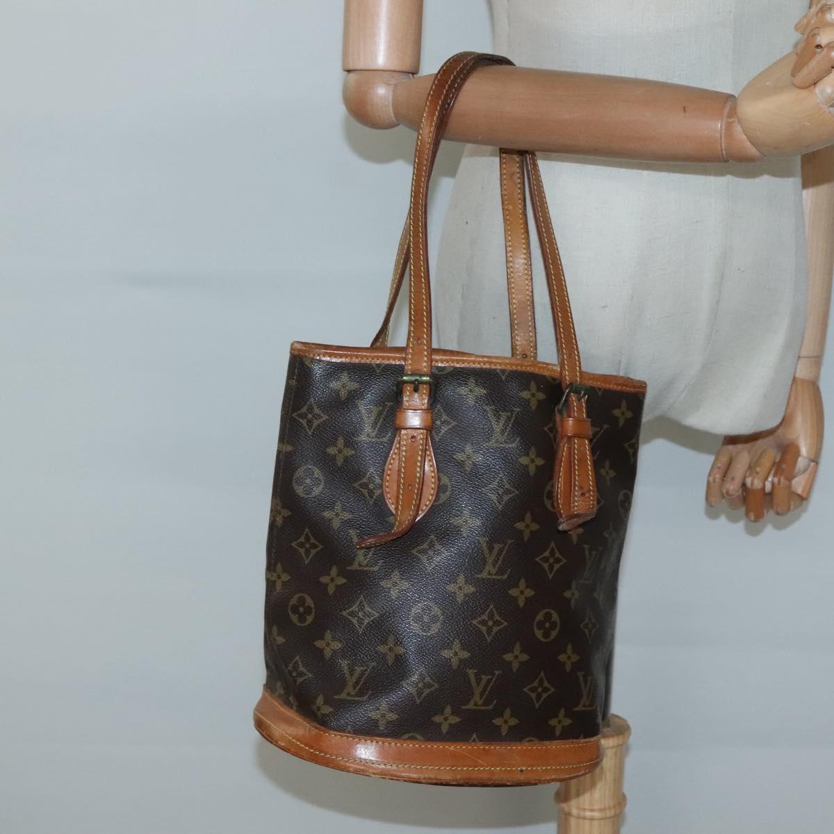 LOUIS VUITTON Monogram Bucket PM Shoulder Bag Vintage M42238 LV Auth bs27316