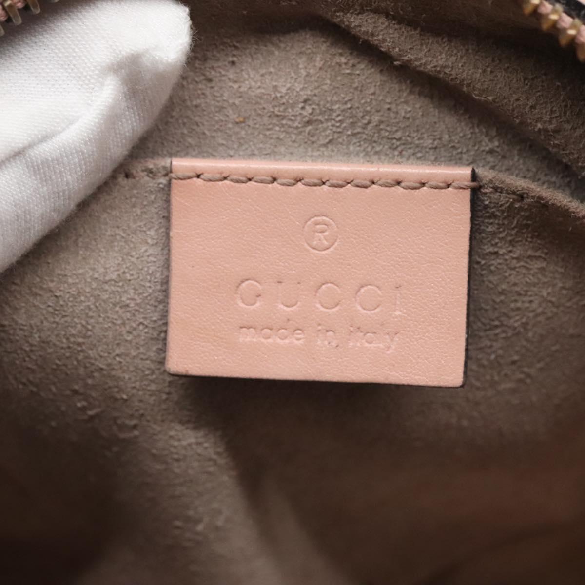 GUCCI GG Marmont Pouch Leather Pink 476165 Auth bs27327
