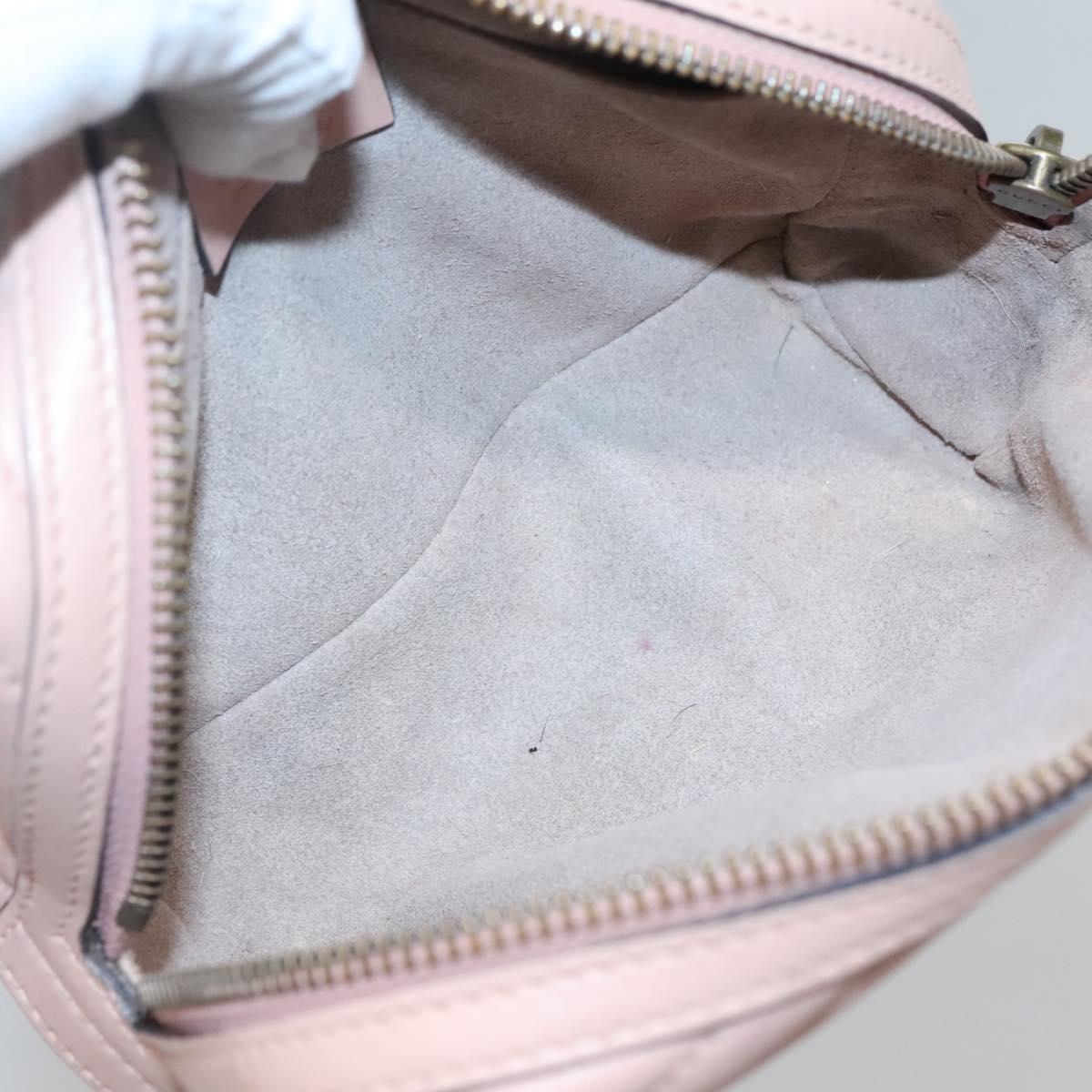 GUCCI GG Marmont Pouch Leather Pink 476165 Auth bs27327