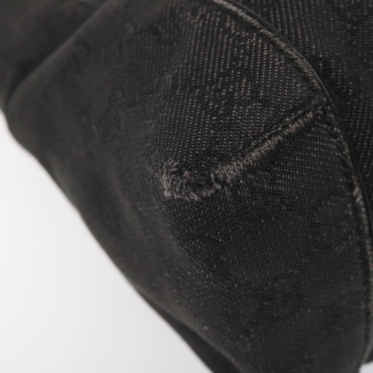 GUCCI GG Canvas Shoulder Bag Black 101333 Auth bs27332