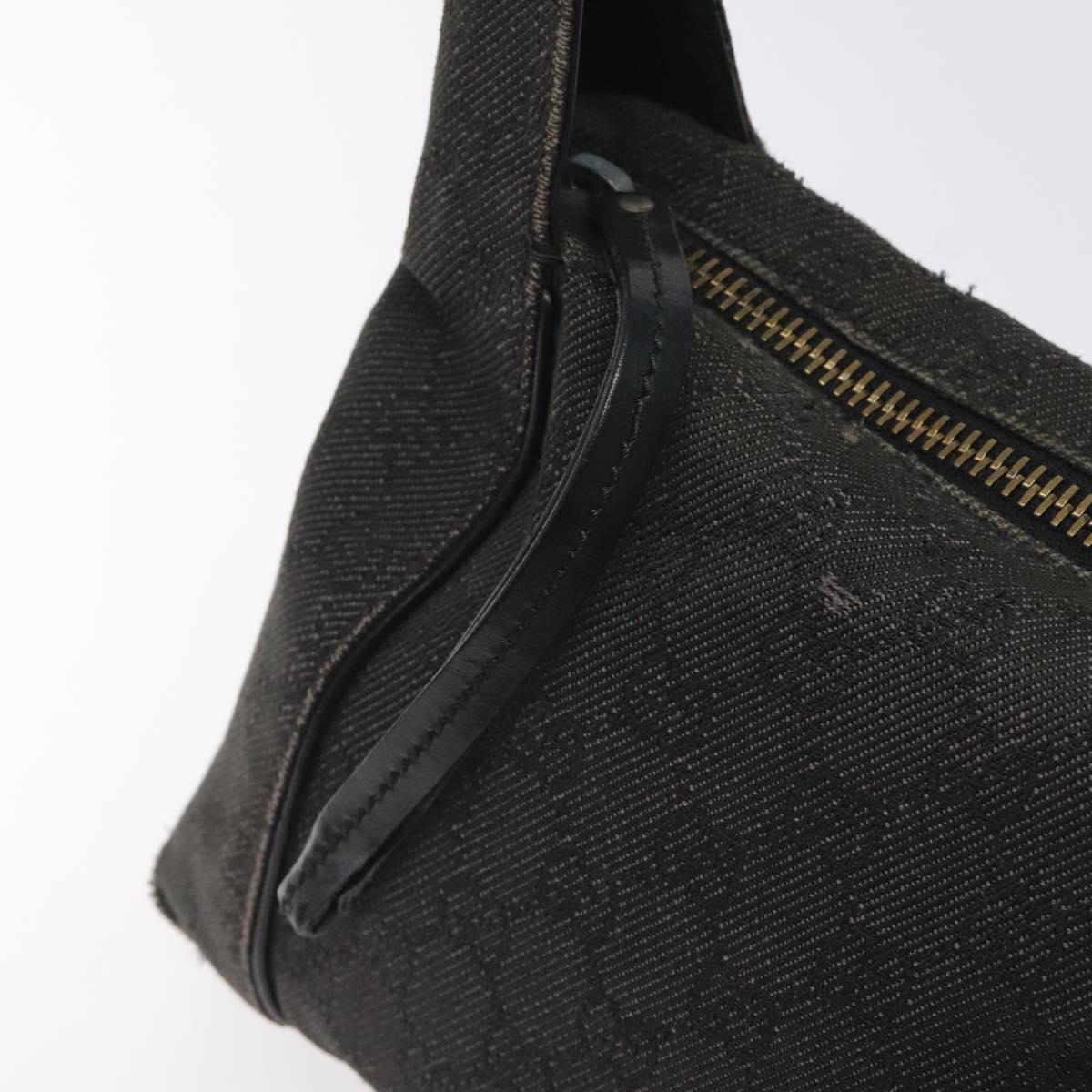 GUCCI GG Canvas Shoulder Bag Black 101333 Auth bs27332