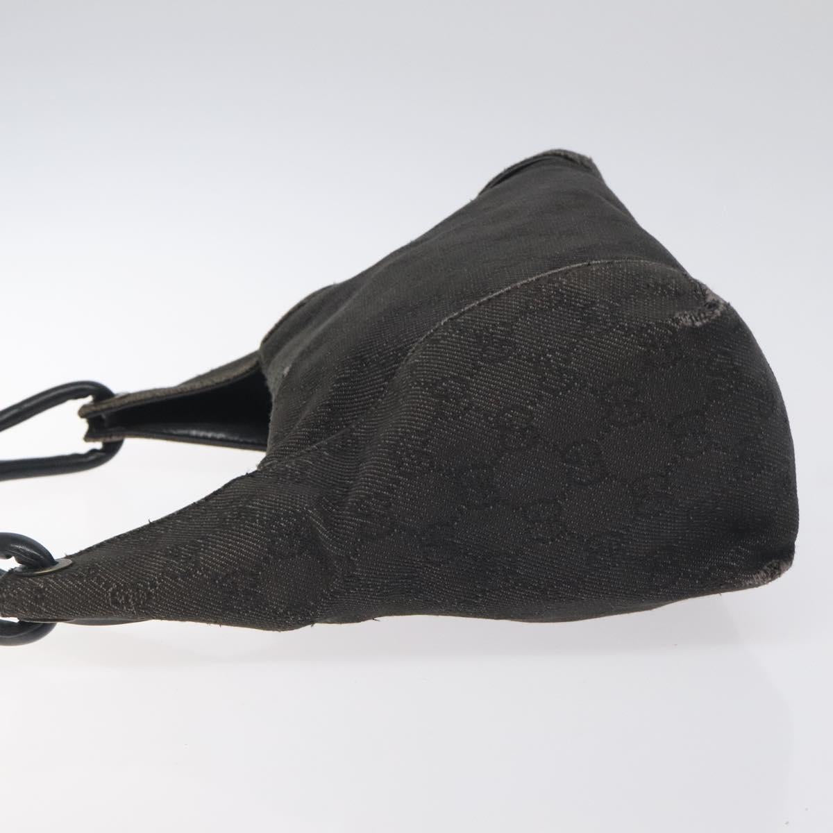 GUCCI GG Canvas Shoulder Bag Black 101333 Auth bs27332