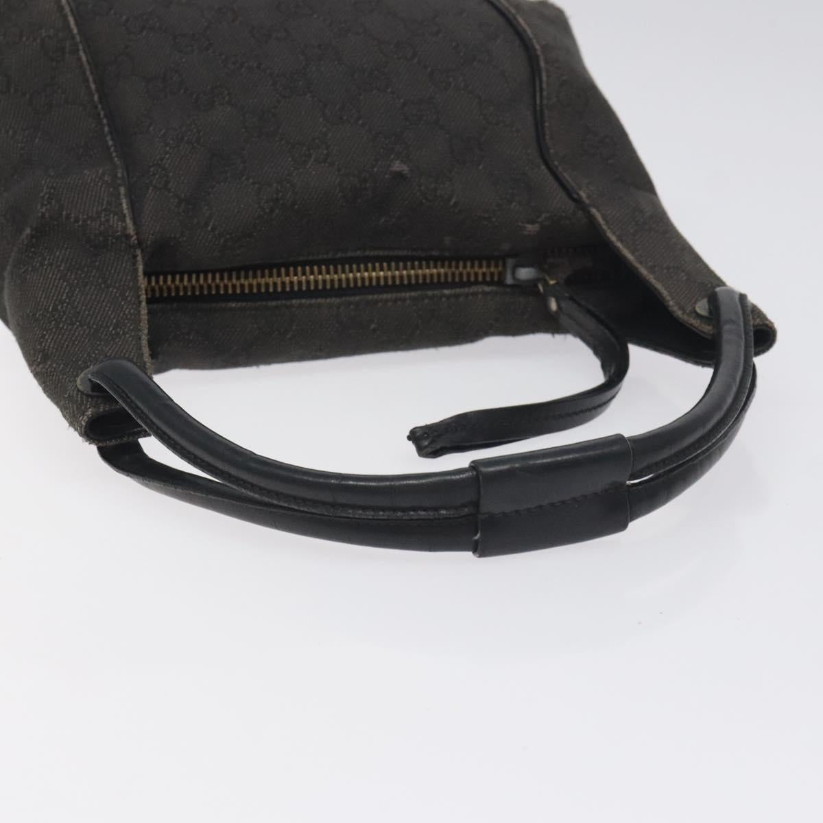GUCCI GG Canvas Shoulder Bag Black 101333 Auth bs27332