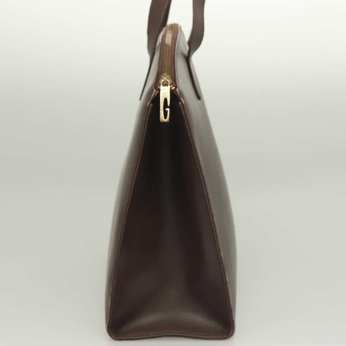GUCCI Hand Bag Leather Brown Gold 000 1998 0570 Auth bs27334
