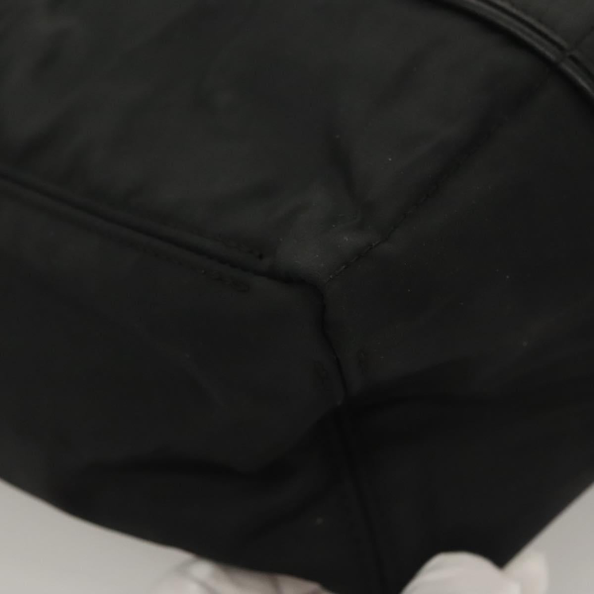 HERMES Acape Luco PM Hand Bag Nylon Black Auth bs27351