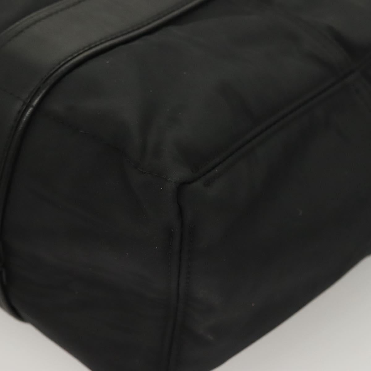 HERMES Acape Luco PM Hand Bag Nylon Black Auth bs27351