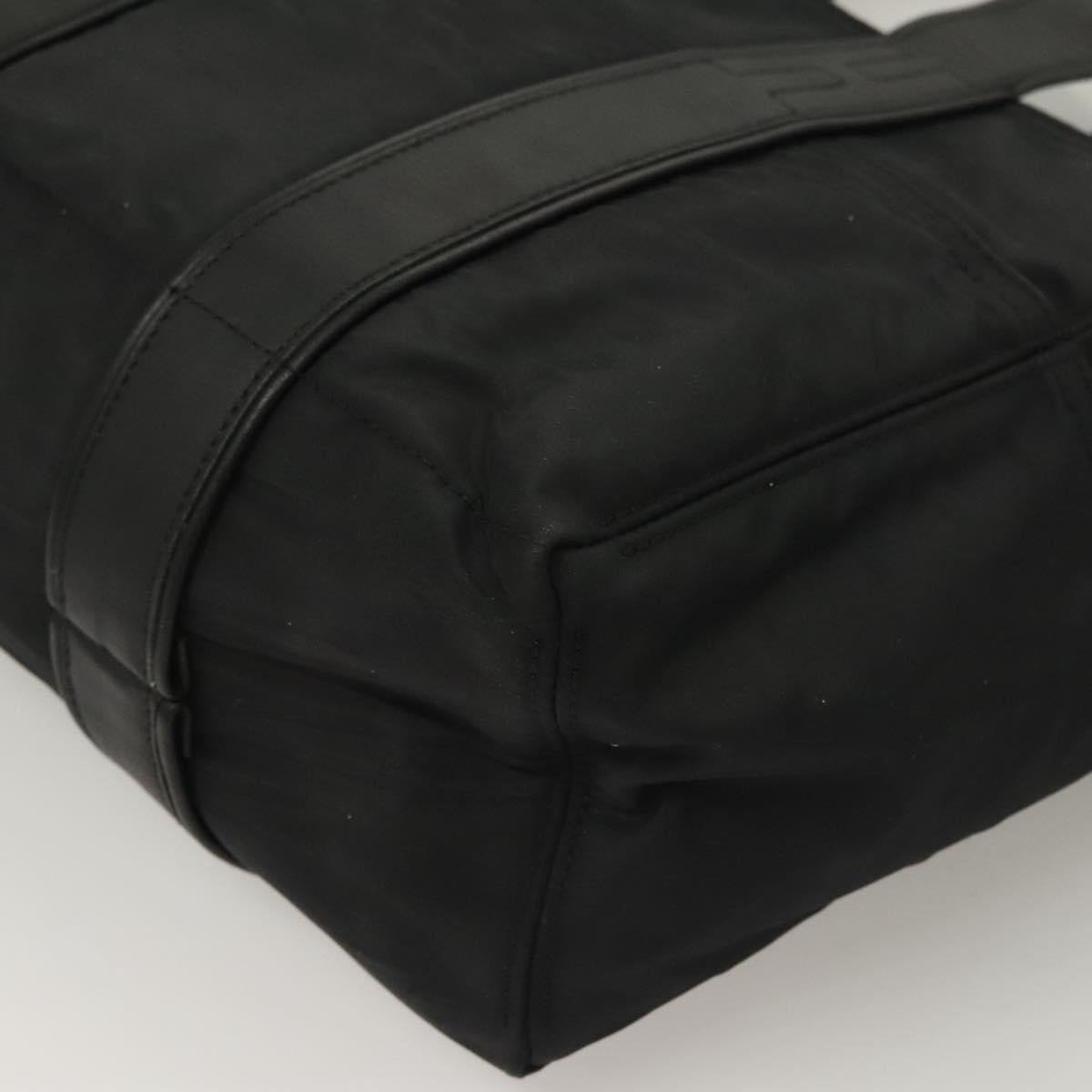 HERMES Acape Luco PM Hand Bag Nylon Black Auth bs27351