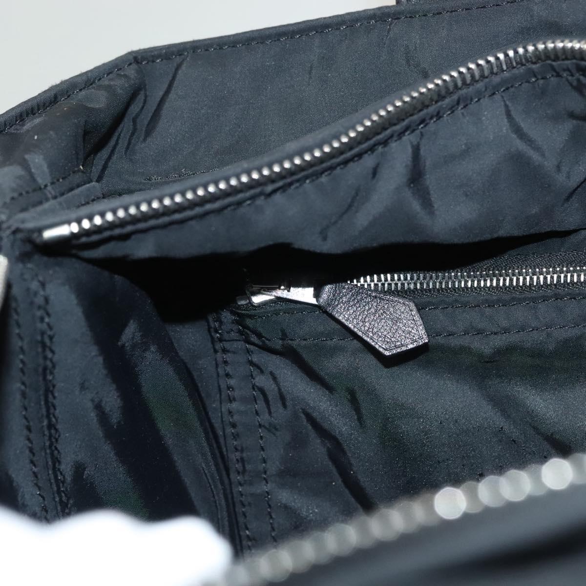 HERMES Acape Luco PM Hand Bag Nylon Black Auth bs27351