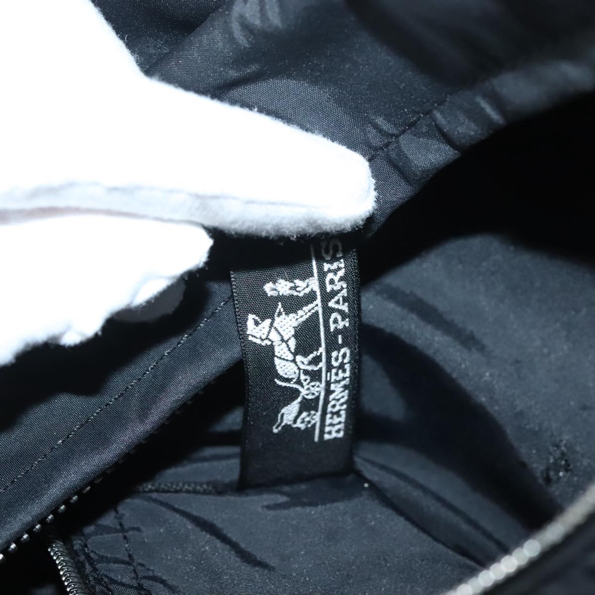 HERMES Acape Luco PM Hand Bag Nylon Black Auth bs27351
