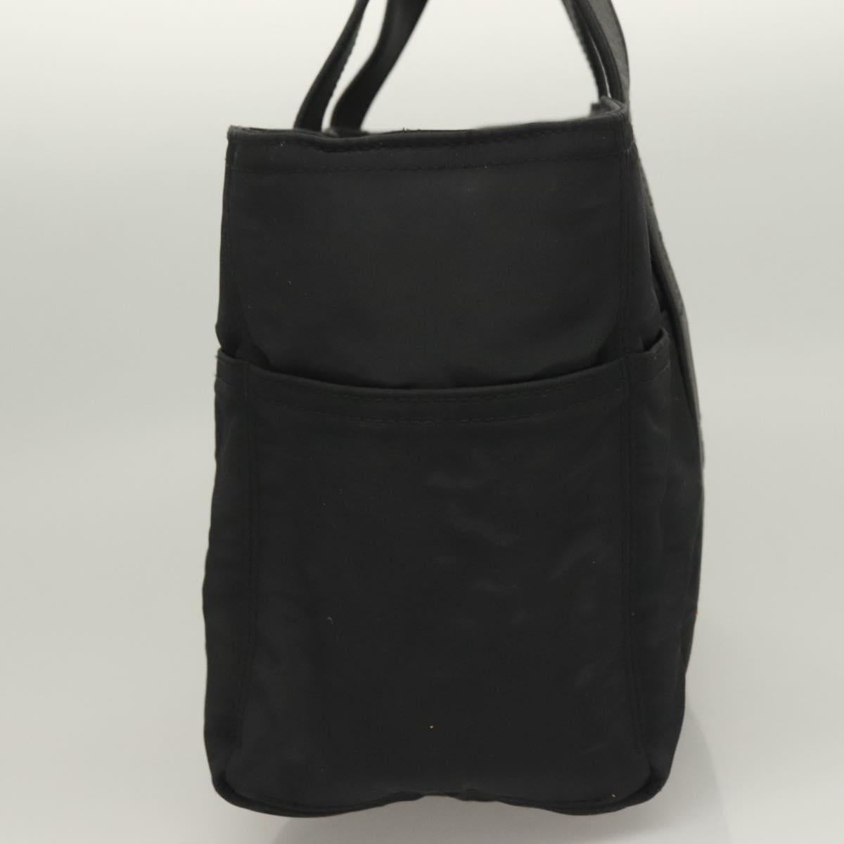 HERMES Acape Luco PM Hand Bag Nylon Black Auth bs27351