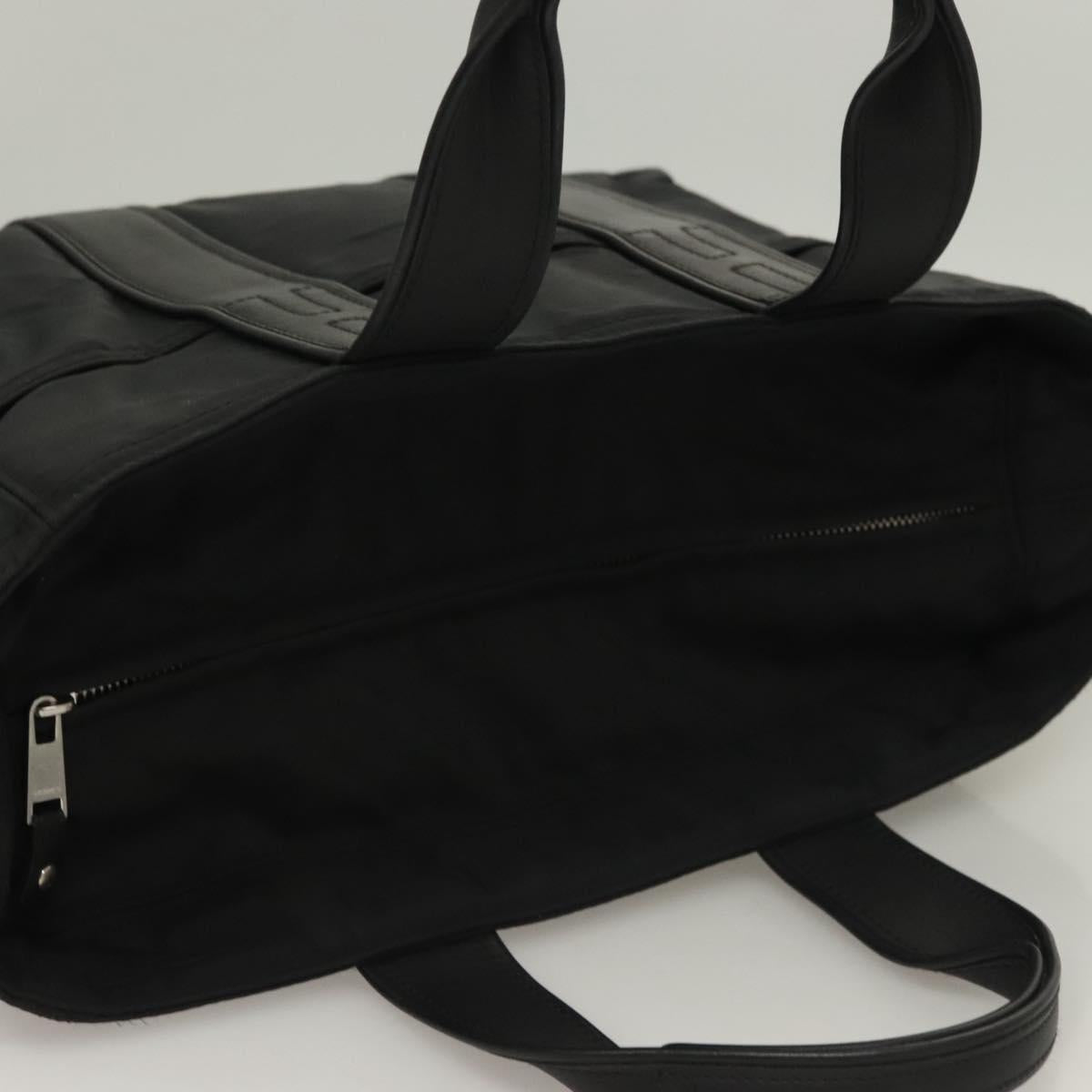 HERMES Acape Luco PM Hand Bag Nylon Black Auth bs27351